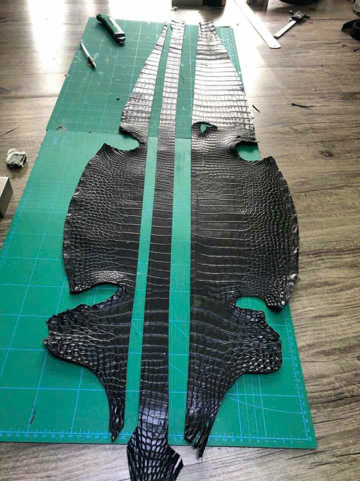 Thắt lưng da cá sấu Alligator Pháp cao cấp - Hình ảnh 6