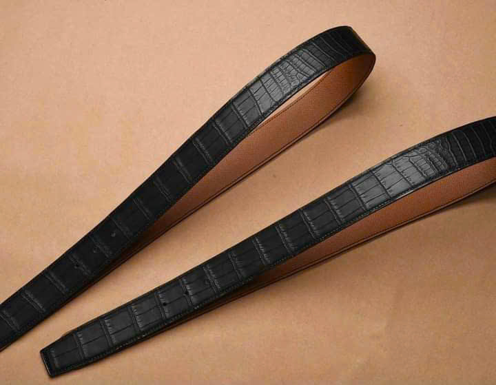 Thắt lưng da cá sấu Alligator Pháp cao cấp - Hình ảnh 4