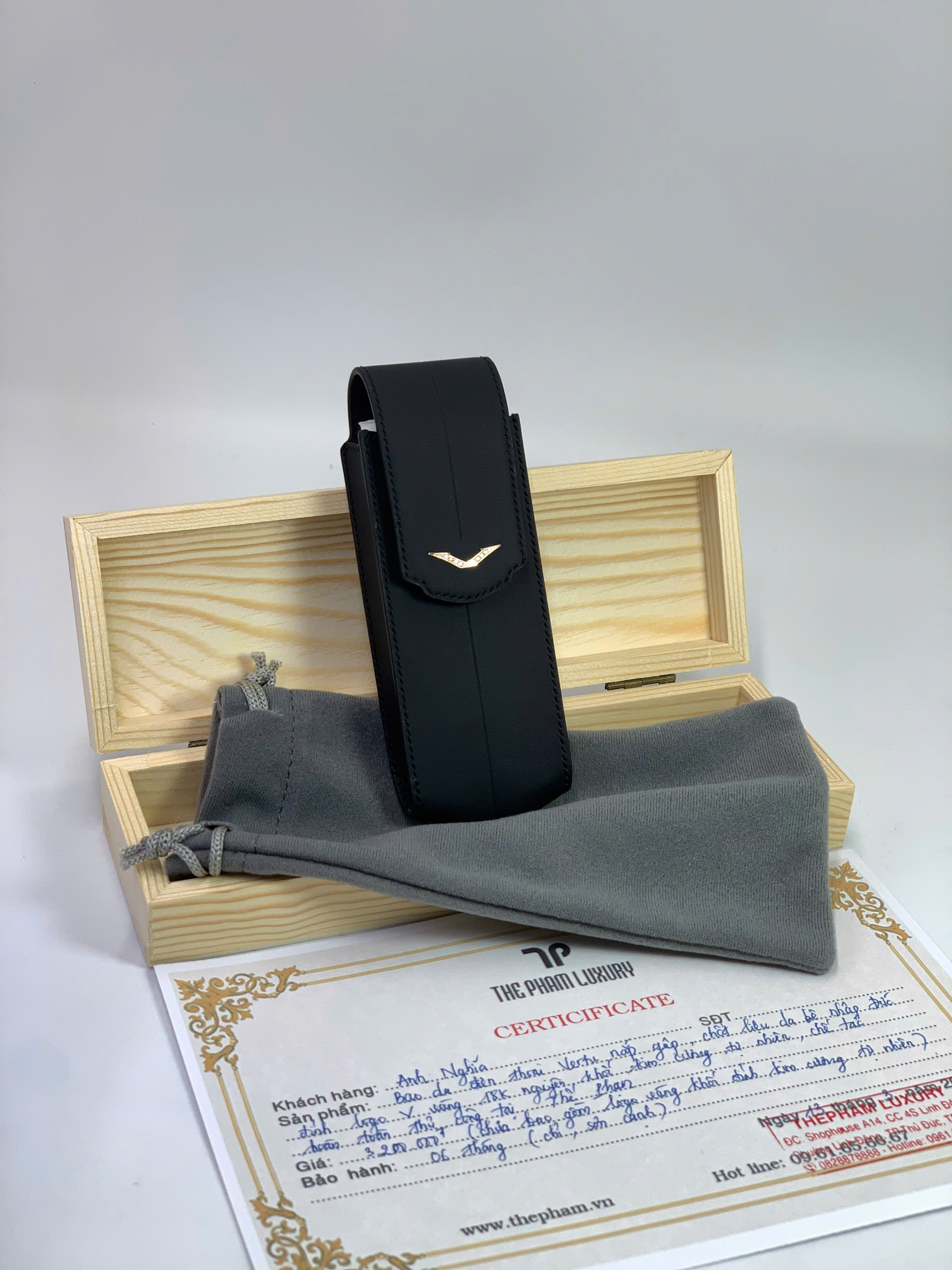 Bao da điện thoại Vertu Signature S da bê Đức