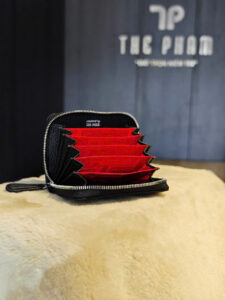 Silk Card Holder da Togo đen