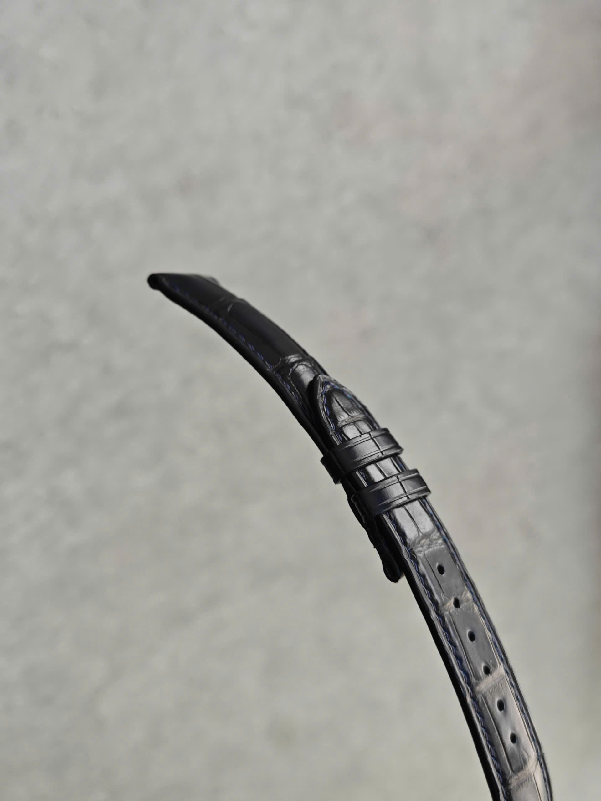 Dây đồng hồ Longines da cá sấu Pháp